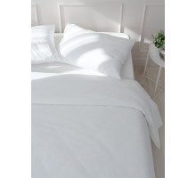 Постельное белье без простыни поплин Niteva цвет белый