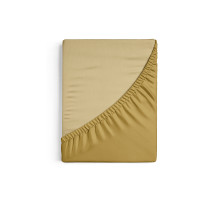 Простыня поплиновая на резинке Niteva цвет горчичное золото