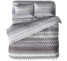 Постельное белье Сатин Дом снов вид 9637-4 Шеврон браун