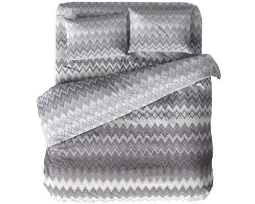 Постельное белье Сатин Дом снов вид 9637-4 Шеврон браун