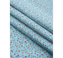 Ткань набивная белоземелька ситец Полина цвет 8989-2